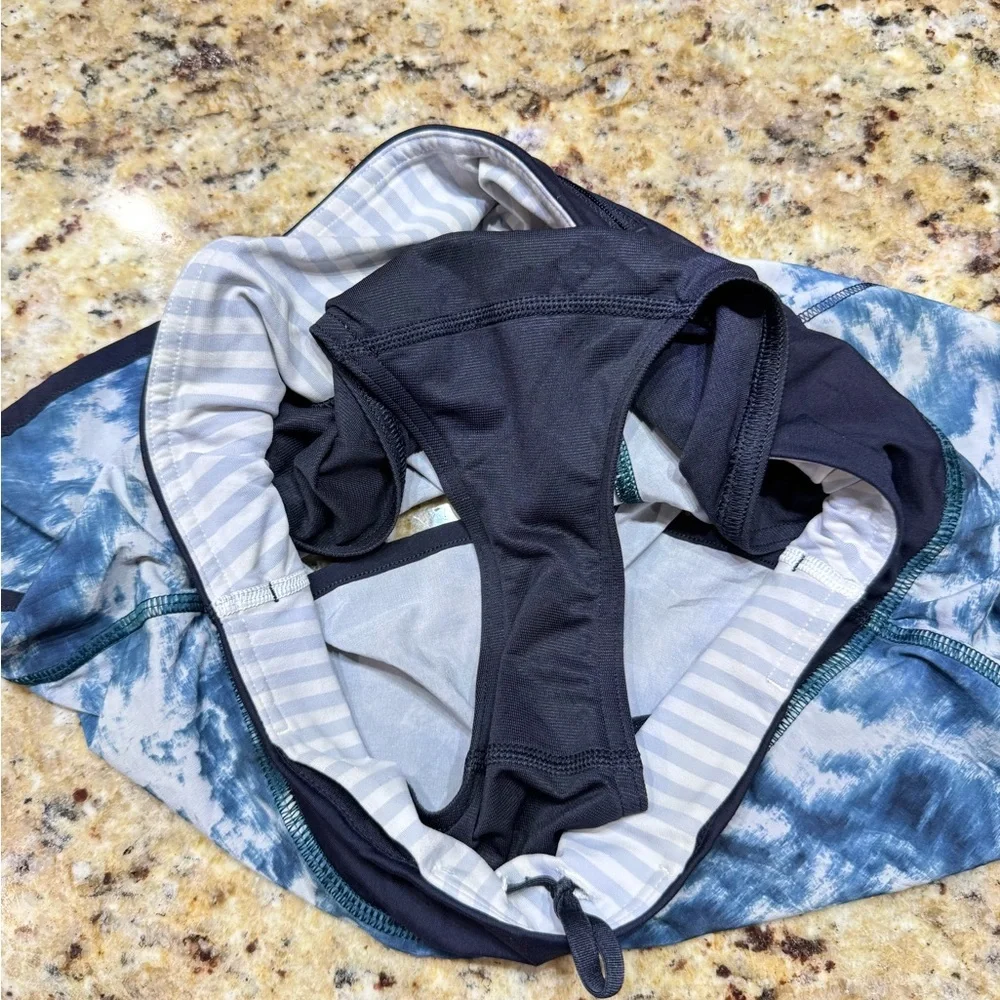 lululemon athletica Blue Tie-Dye Athletic Shorts